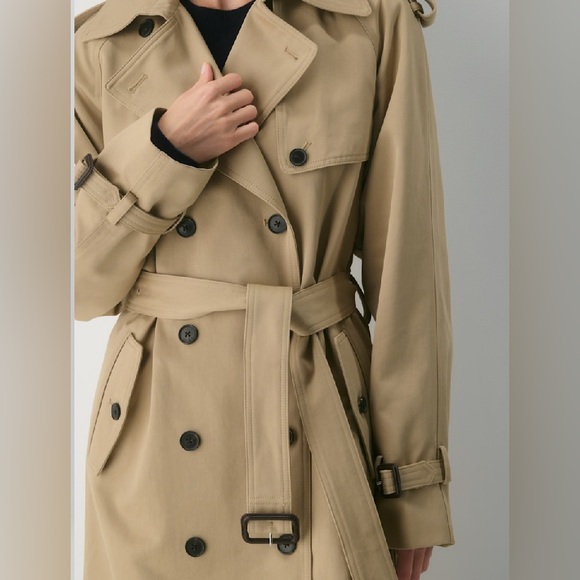 NWT Aritzia Babaton Virtue Rich Twill Relaxed-fit cotton twill trench coat - Picture 4 of 16